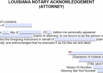 Free Louisiana Notary Acknowledgement Individual Pdf Word