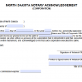 Free North Dakota Notary Acknowledgement Forms Pdf Word