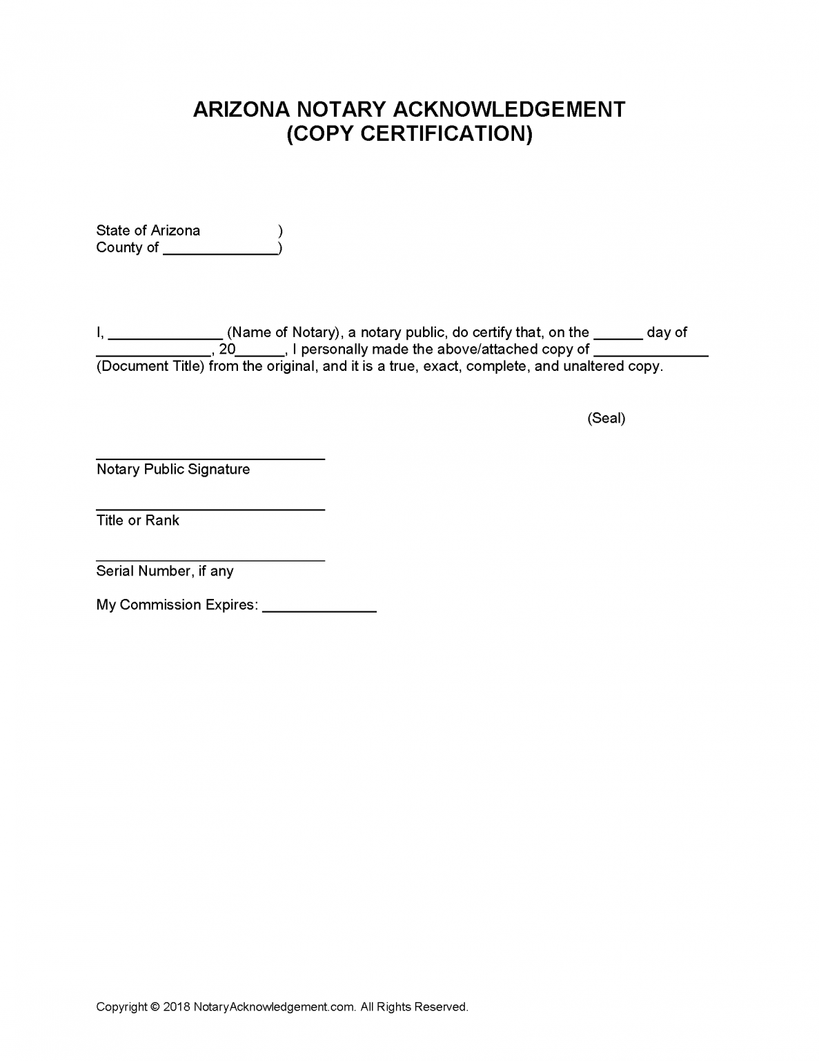 notary statement template