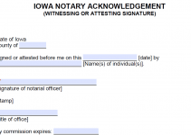 notary witnessing notarial acknowledgement attesting