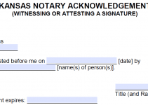 kansas notary acknowledgement notarial attesting witnessing