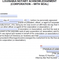 Free Louisiana Notary Acknowledgement Forms - PDF - Word