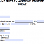 Free Maine Notarial Certificate - Jurat for Affidavit - PDF - Word