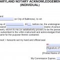 Free Maryland Notary Acknowledgement Forms - PDF - Word