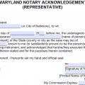 Free Maryland Notary Acknowledgement Forms - PDF - Word