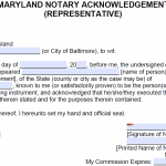 Free Maryland Notary Acknowledgement - Individual - PDF - Word