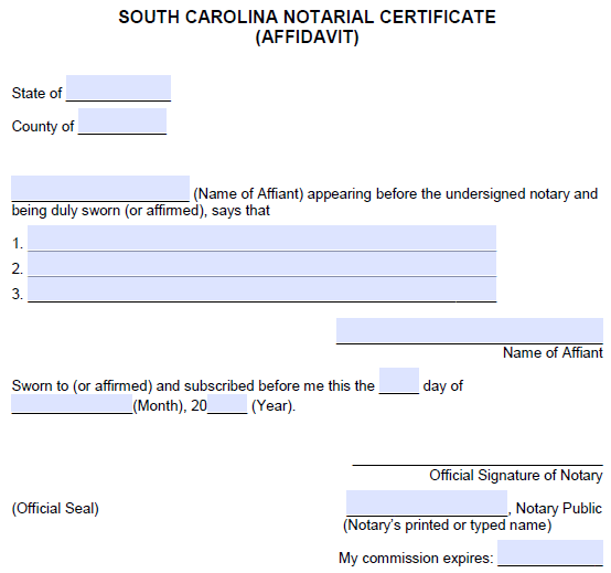 free-south-carolina-notarial-certificate-affidavit-pdf-word