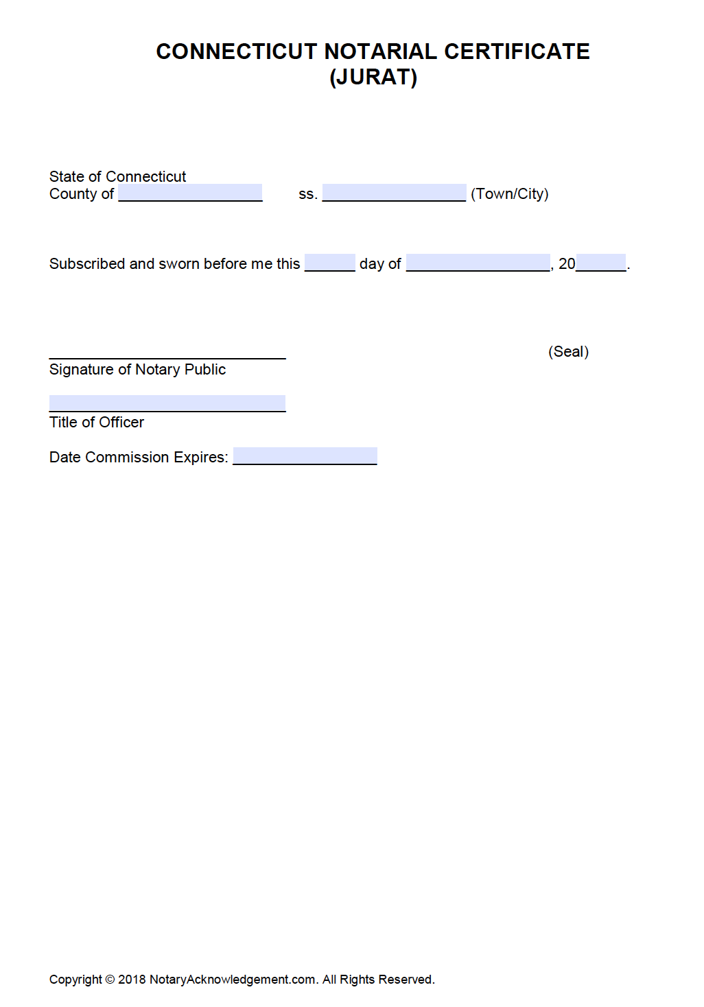 Printable Jurat Form Printable Blank World