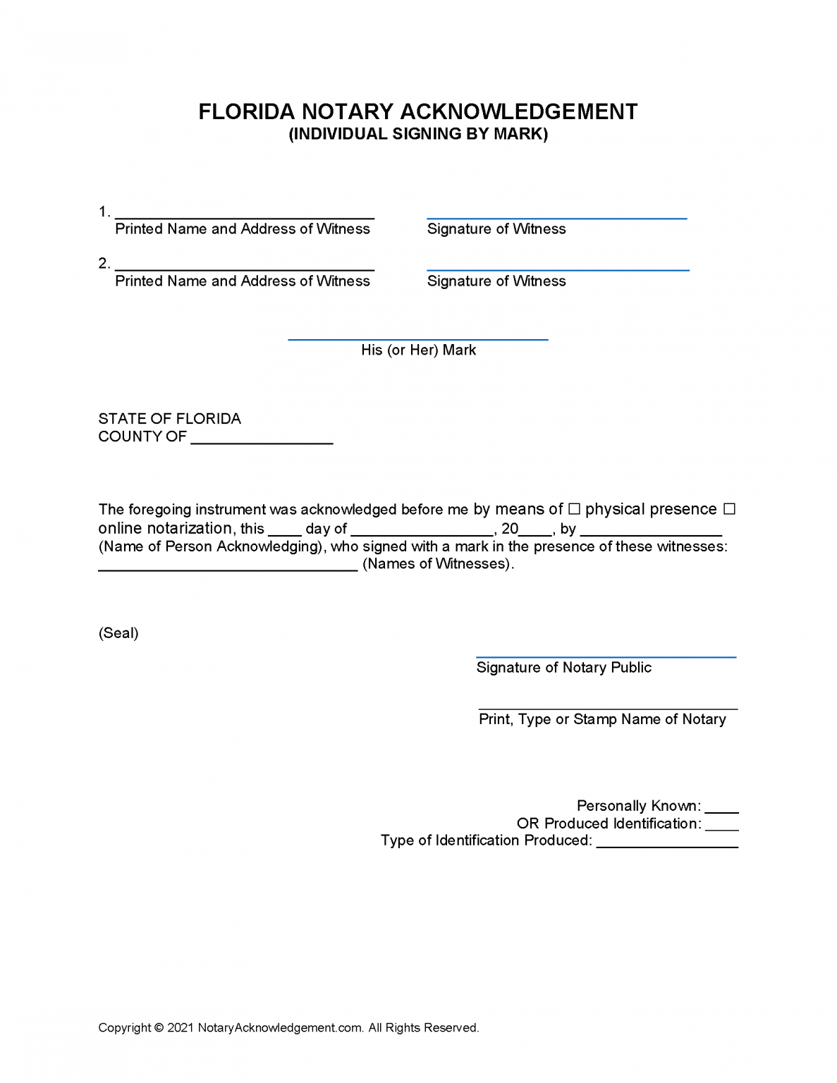 certificate of acknowledgement of notary public