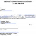 Free Georgia Notary Acknowledgement Forms - PDF - Word