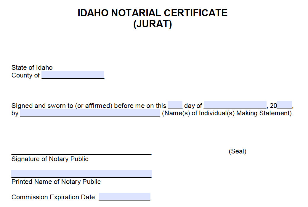 Printable Jurat Form Printable Templates