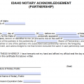 Free Idaho Notary Acknowledgement Forms - PDF - Word