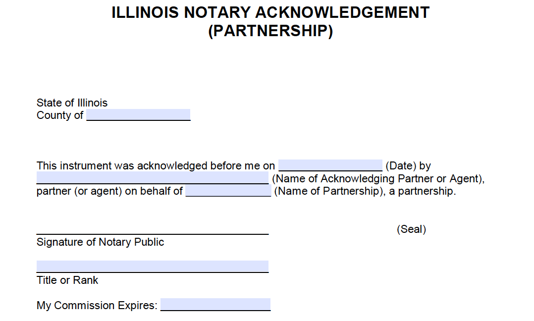 Acknowledgement Notary Block 1632