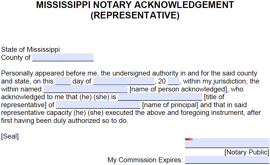 Notary Acknowledgement Missouri 5218