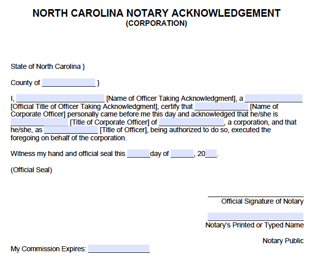 free-north-carolina-notary-acknowledgement-corporation-pdf-word