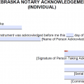 Free Nebraska Notary Acknowledgement Forms - PDF - Word