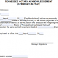 Free Tennessee Notary Acknowledgement Forms – PDF – Word