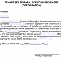 Free Tennessee Notary Acknowledgement Forms – PDF – Word