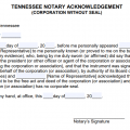 Free Tennessee Notary Acknowledgement Forms – PDF – Word