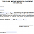 Free Tennessee Notary Acknowledgement Forms – PDF – Word