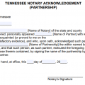 Free Tennessee Notary Acknowledgement Forms – Pdf – Word