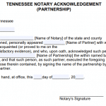 Free Tennessee Notary Acknowledgement - Individual - PDF - Word