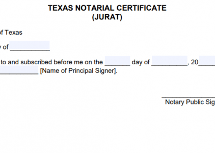 Free Texas Notary Acknowledgement – Partnership - PDF - Word