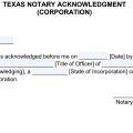 Free Texas Notary Acknowledgement Forms – PDF – Word