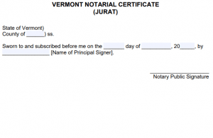 Free Vermont Notary Acknowledgement Forms – PDF – Word