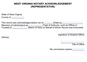 in wv fee for getting something notarized