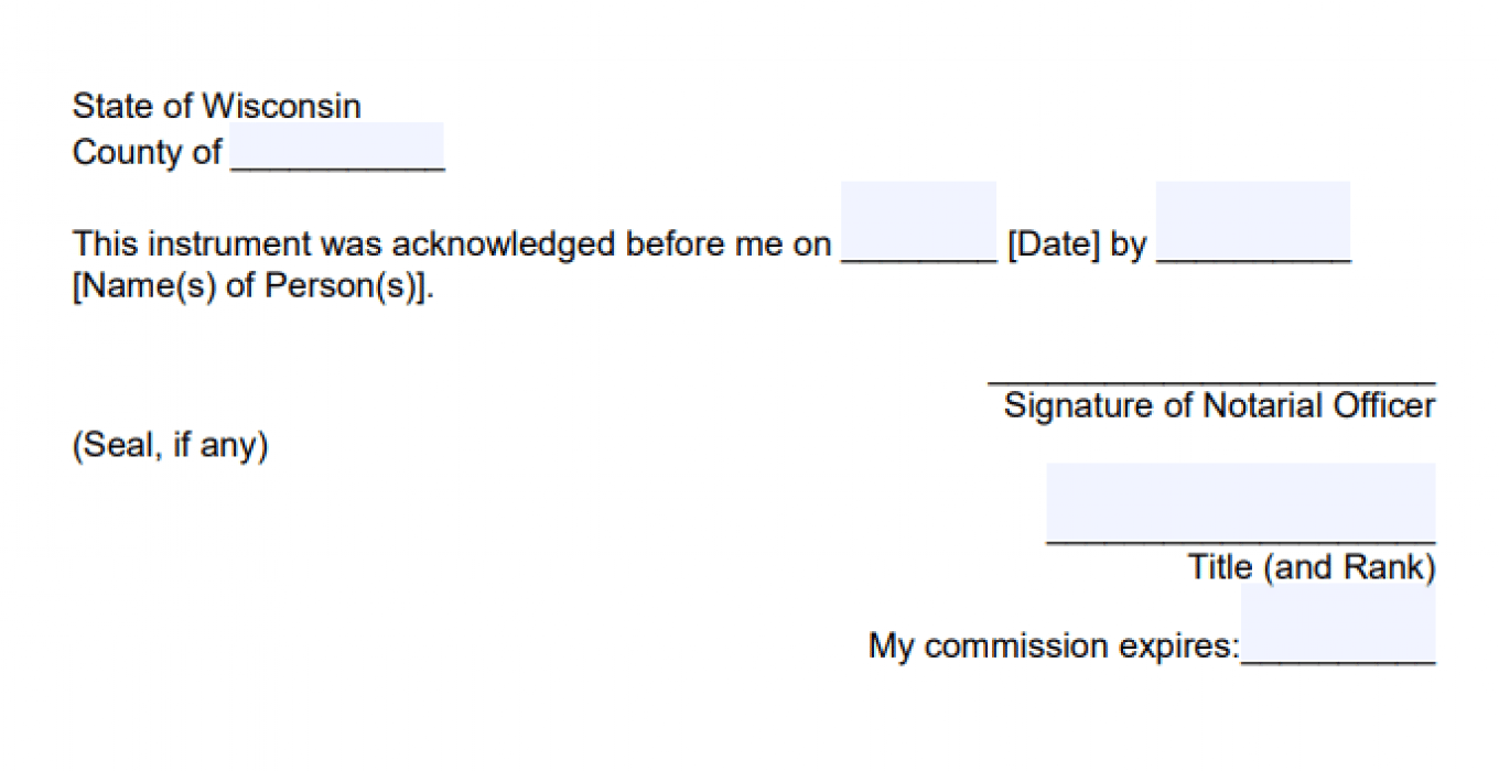 Notary Acknowledgement